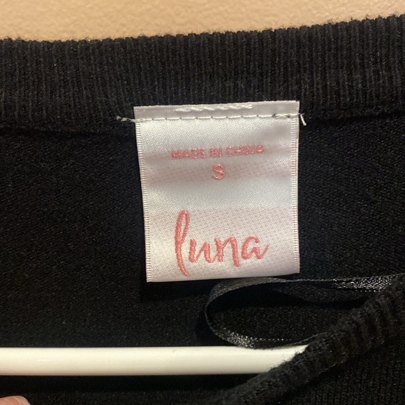 NWT Luna Black Sweater with Embellishments - Picture 4 of 5